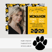 金ゴールドと黒卒業2写真のお知らせ 招待状