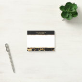 金ゴールドと黒大理石 ポストイット (オフィス)