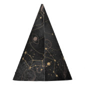 金ゴールドと黒天の体 パーティーハット (裏面)