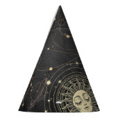 金ゴールドと黒天の体 パーティーハット (左)