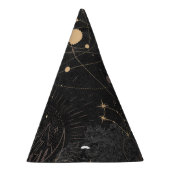 金ゴールドと黒天の体 パーティーハット (右)