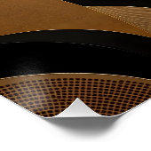 金ゴールドと黒抽象芸術の幾何学的パターン ポスター (コーナー)