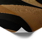 金ゴールドと黒抽象芸術の幾何学的パターン ポスター (角)