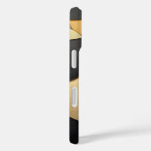金ゴールドと黒抽象芸術の幾何学的パターン Case-Mate iPhoneケース (裏面 / 右)
