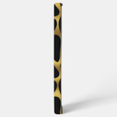 金ゴールドと黒抽象芸術キリン模様 SAMSUNG GALAXYケース (左側面)