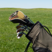 金ゴールドと黒東洋日本のの着物フローラ ゴルフヘッドカバー (インサイチュ)