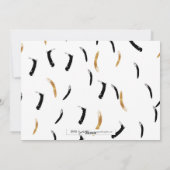 金ゴールドと黒絵を描いHappy New Yearフォトカード シーズンカード (裏面)