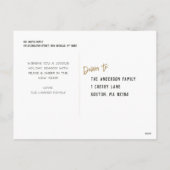 金ゴールドと黒雪文字の写真 シーズンポストカード (裏面)