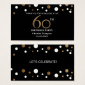 金ゴールドと黒、サンキューカード (正面&裏面)