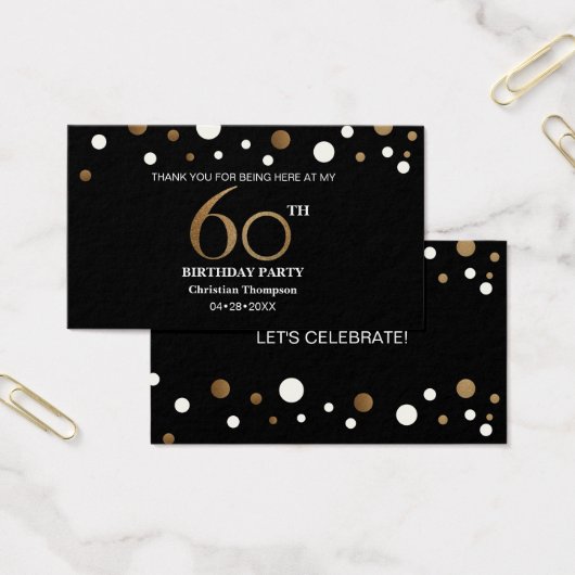 金ゴールドと黒、サンキューカード (オフィス)