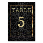 金ゴールドと黒 – テーブルカード (裏面)