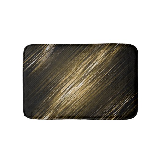 金ゴールドと黒 バスマット (正面)