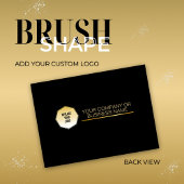 金ゴールドと黒、ブラシ図形に独自の写真を追加SVG 名刺