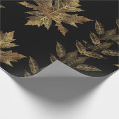 金ゴールドと黒 ラッピングペーパー (角)