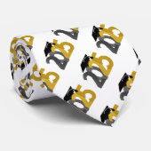 金ゴールドと2025年卒業のグレークラス ネクタイ (ロール)