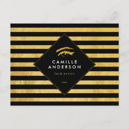 金ゴールドとBlack Lash Artist Compカード ポストカード