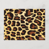 金ゴールドとBlack Leopard結婚のテーブル番号カード ポストカード (裏面)