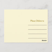 金ゴールドとBlue Star of David Thank You ポストカード (裏面)