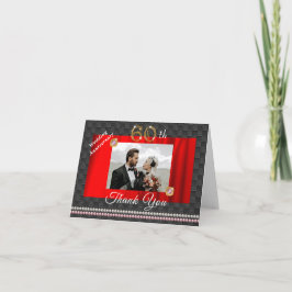 金ゴールドとGems 60th 結婚s Anniversary You サンキューカード