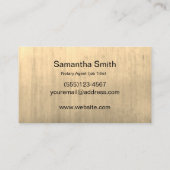 金ゴールドによってブラシをかけられる金属の美容師のメーキャップアーティスト 名刺 (裏面)