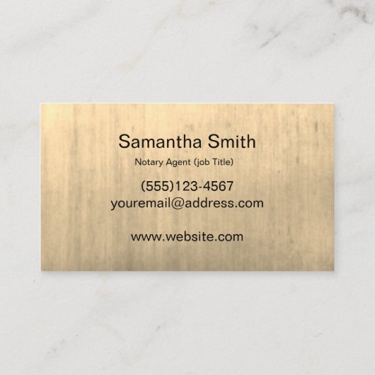 金ゴールドによってブラシをかけられる金属の美容師のメーキャップアーティスト 名刺 (裏面)