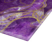 金ゴールドによって大理石模様をつけられる質のアメジスト カッティングボード (角)