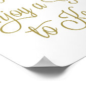 金ゴールドにグラス楽しむを合わせ保て結婚る ポスター (角)