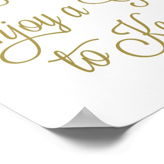 金ゴールドにグラス楽しむを合わせ保て結婚る ポスター (角)