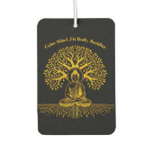 金ゴールドに囲まれた探しの仏離れ様 カーエアーフレッシュナー (正面)