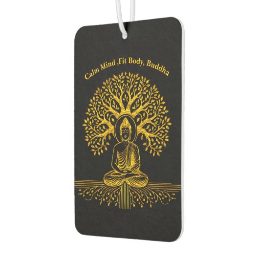 金ゴールドに囲まれた探しの仏離れ様 カーエアーフレッシュナー (左)