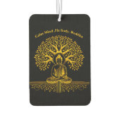 金ゴールドに囲まれた探しの仏離れ様 カーエアーフレッシュナー (裏面)