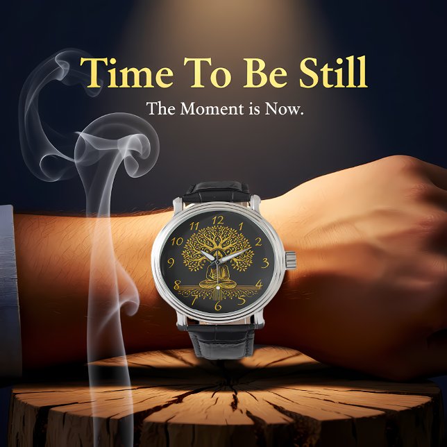 金ゴールドに囲まれた探しの仏離れ様 腕時計 (クリエイターアップロード済み)