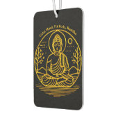 金ゴールドに座る穏やかな瞑想を楽しむ仏像 カーエアーフレッシュナー (左)