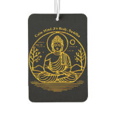 金ゴールドに座る穏やかな瞑想を楽しむ仏像 カーエアーフレッシュナー (裏面)