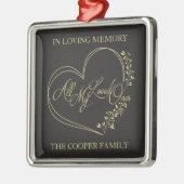 金ゴールドに愛する人々を思い起こさせる引用文 メタルオーナメント (左)