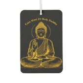 金ゴールドに輝く仏像 カーエアーフレッシュナー (正面)