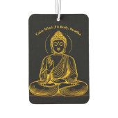 金ゴールドに輝く仏像 カーエアーフレッシュナー (裏面)