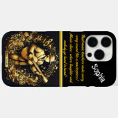 金ゴールドに鮮やかギターを鳴らす音楽先生 Case-Mate iPhoneケース (裏面 (横))
