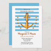 金ゴールドのいかりの招待状 招待状 (正面/裏面)