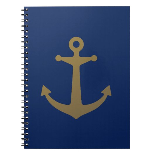 金ゴールドのいかり ノートブック (正面)