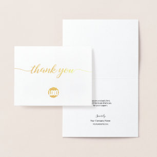 金ゴールドのお客様への感謝ありがとう 箔カード