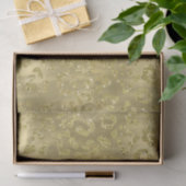 金ゴールドのきらびやかなヒョウのプリント 薄葉紙 (ギフト)