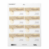 金ゴールドのきらびやかな家庭製カップケーキの包装 ラベル (フルシート)