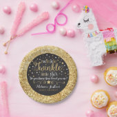 金ゴールドのきらめき少し星の紙皿のベビーシャワー ペーパープレート (パーティー)