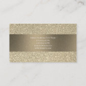 金ゴールドのきらめくグリッター 名刺 (裏面)
