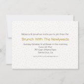 金ゴールドのたった今結婚しましたの写真|のポストの結婚式のブランチ 招待状 (裏面)