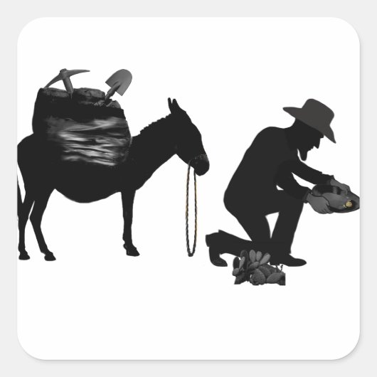 金ゴールドのためのPANNING スクエアシール (正面)