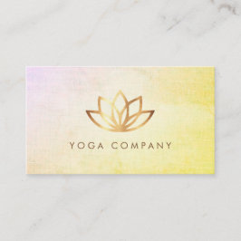 金ゴールドのはすヨガのインストラクターのヴィンテージの名刺 名刺