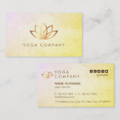 金ゴールドのはすヨガのインストラクターのヴィンテージの名刺 名刺 (正面/裏面)