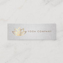 金ゴールドのはすヨガのインストラクターの灰色の小型名刺